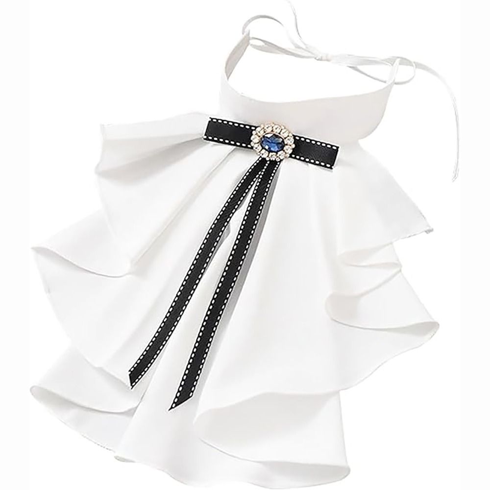 Women'S Fashion Victorian - Ruffled Design Lolita Jabot Neck Crystal