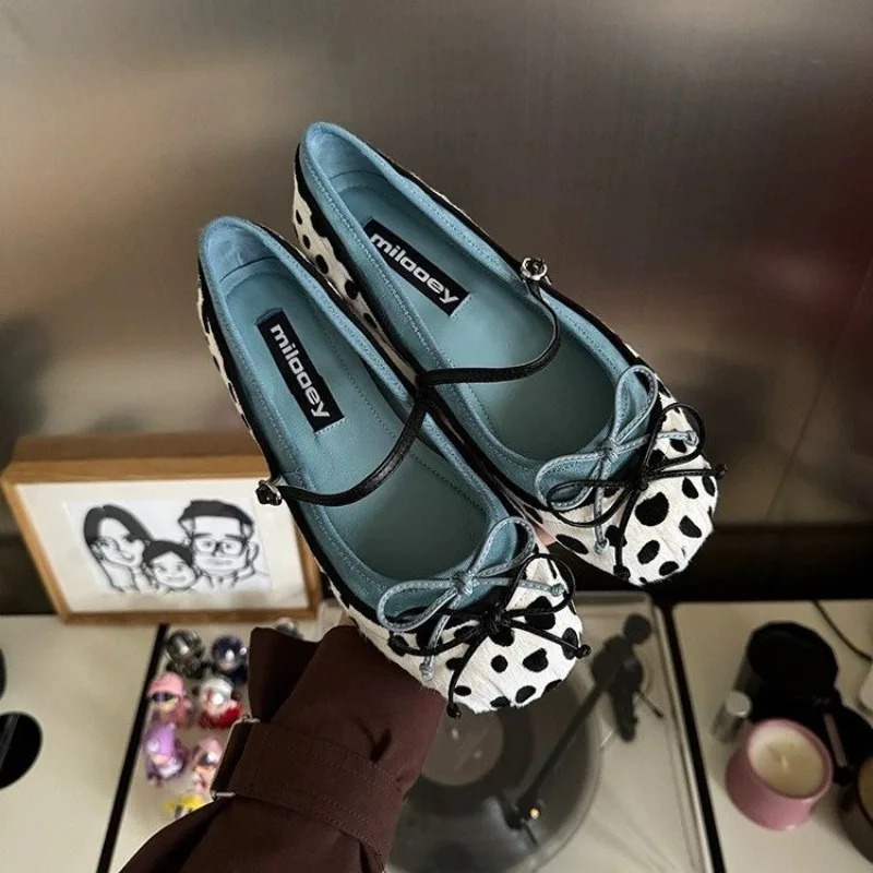 Women Fashion Heels - 2026French Flat Bottomed Rotundity Toe Ballet