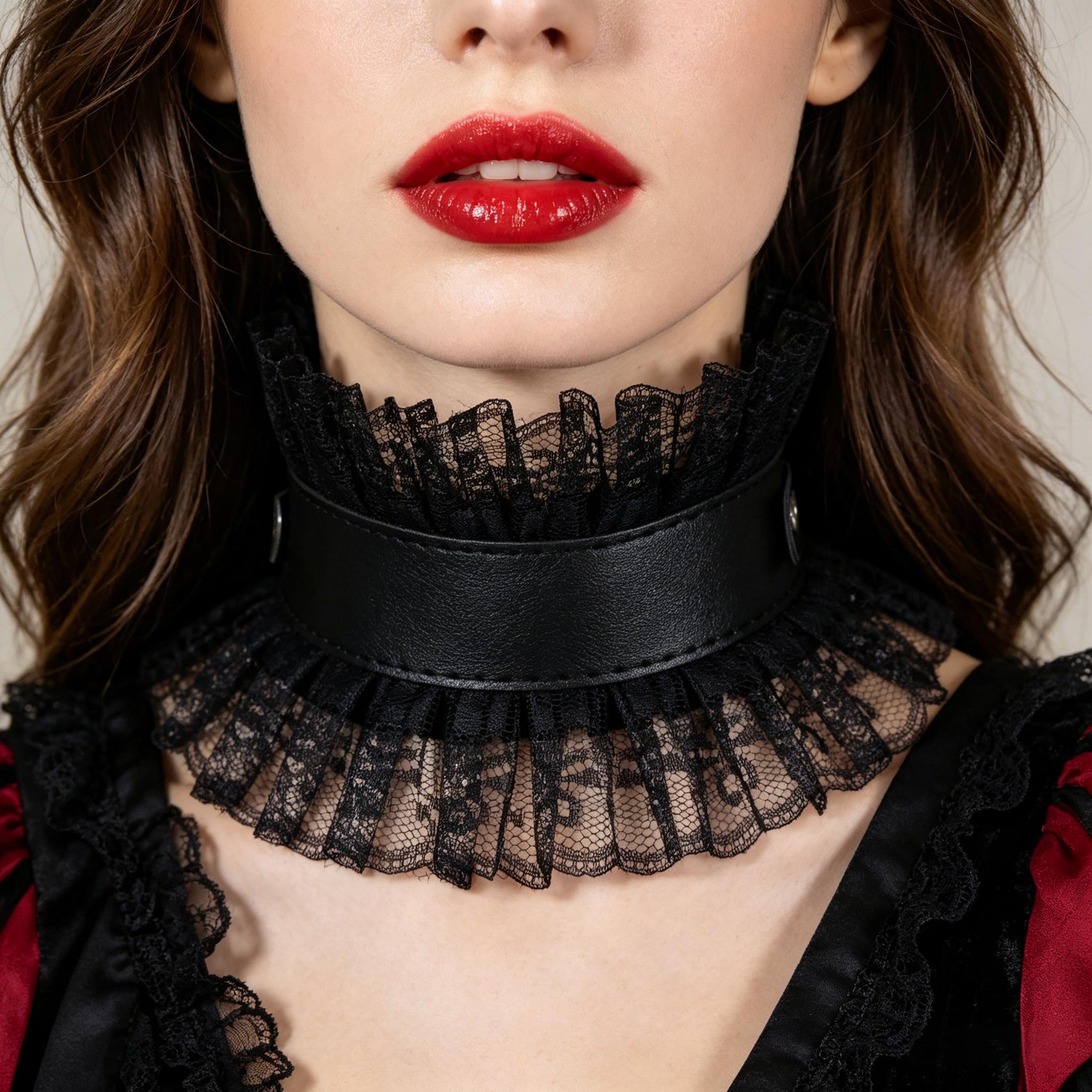 Women'S Fashion Victorian - Women Vintage Fake Collar Gothic Black