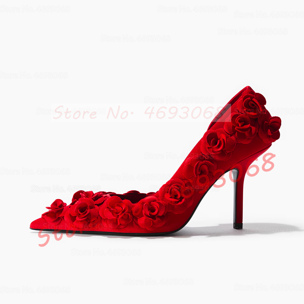 Vibrant Red Floral Appliques P - đánh giá và giá Floral Summer Dress