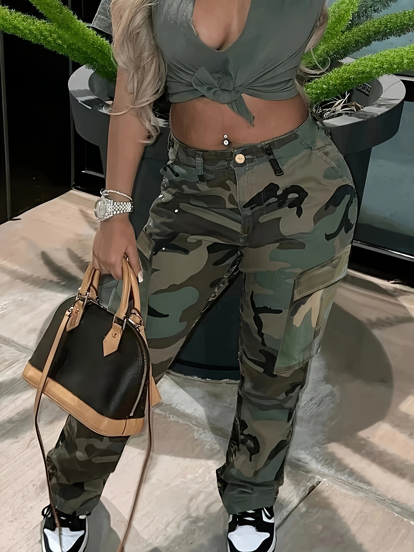 Women's Camo Cargo Pants - Mul - đánh giá và giá Women'S Fashion Utility Pants