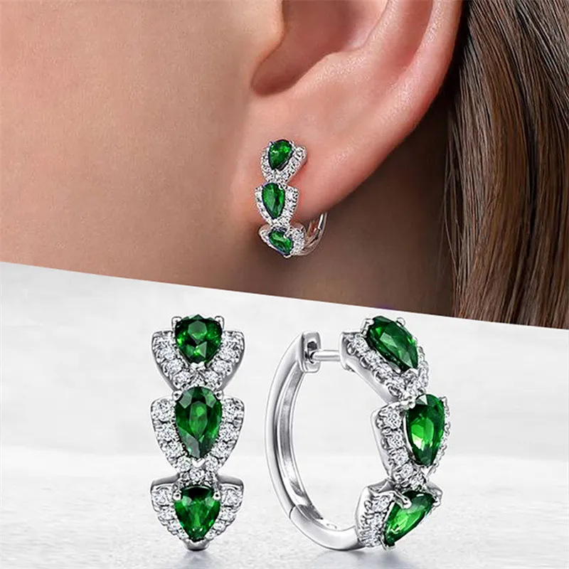 New Klein Blue Zircon Hoop Ear - đánh giá và giá Women'S Fashion Magazine