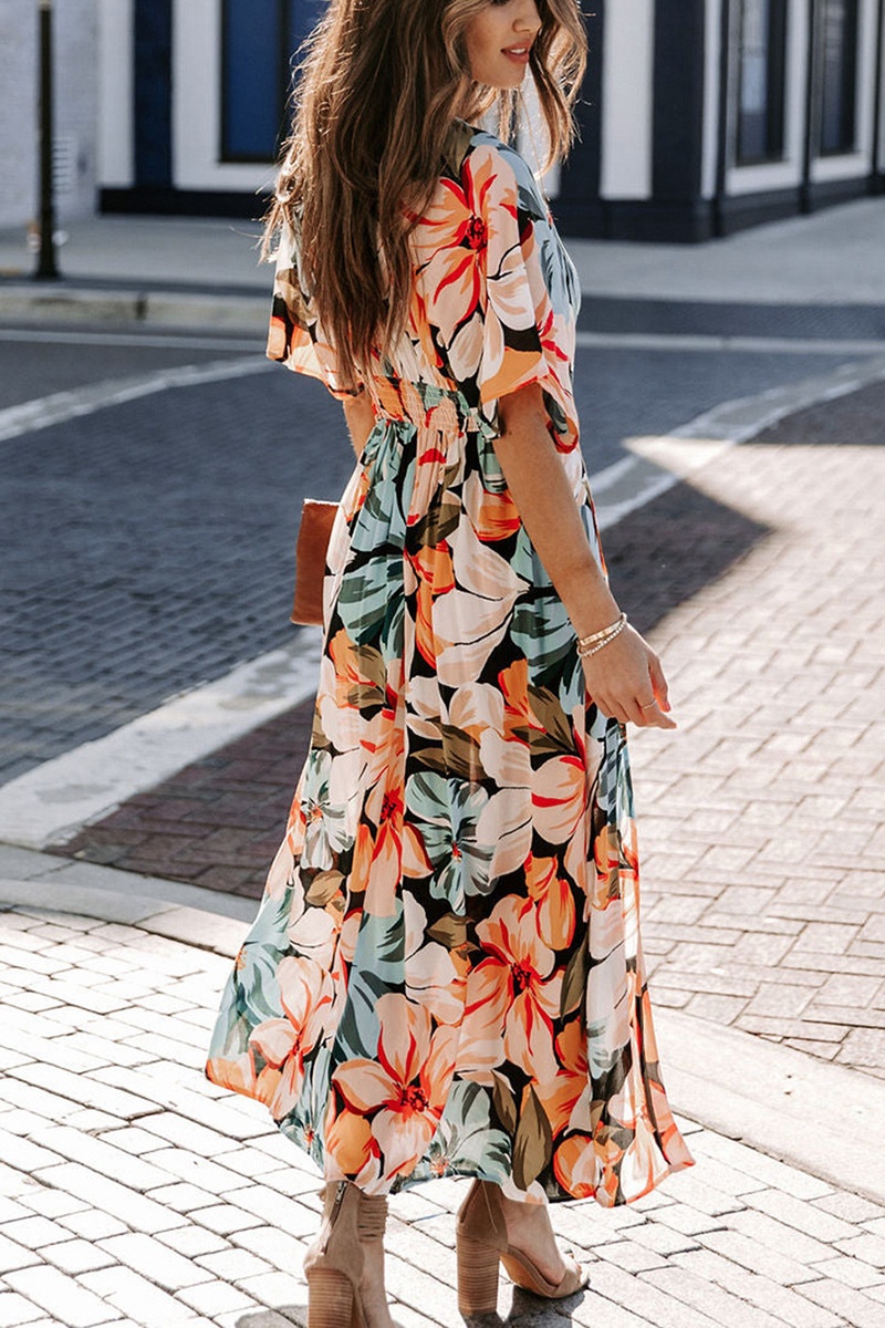 Fashion Floral Print Bohemian  - đánh giá và giá Floral Summer Dress