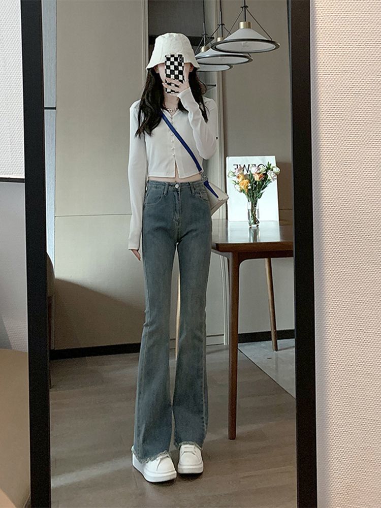 Wide Jeans Women Trousers With - đánh giá và giá Women'S Fashion Utility Pants
