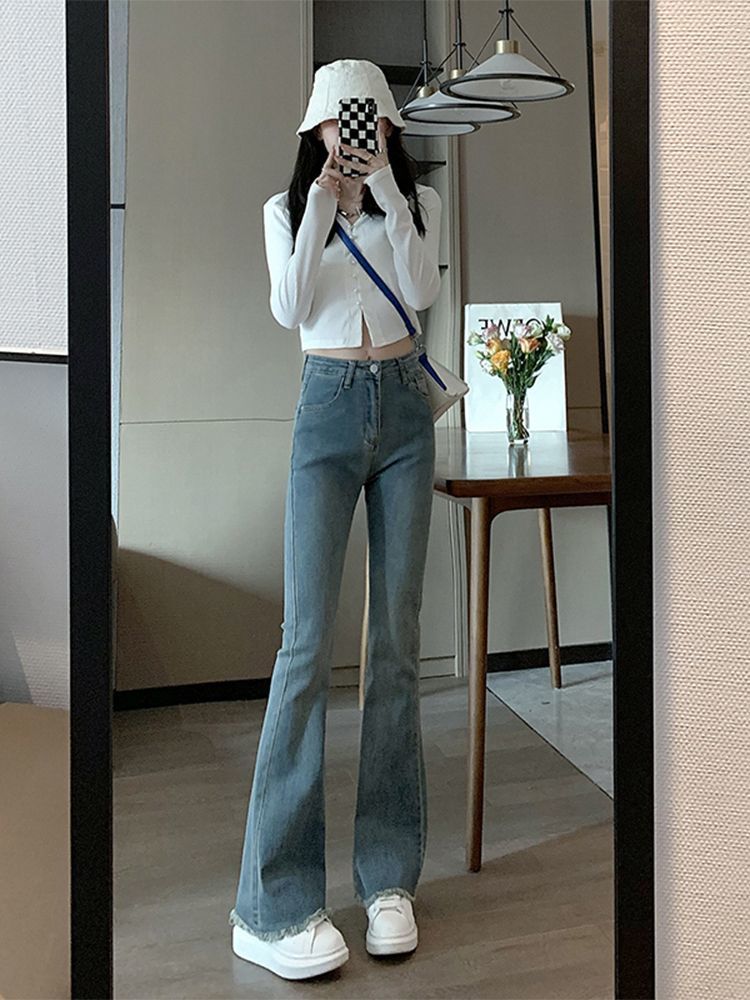 Wide Jeans Women Trousers With - đánh giá và giá Women'S Fashion Utility Pants