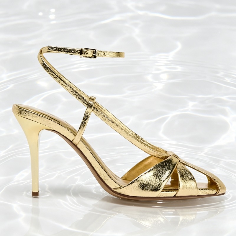 Fashion Gold Thin Heeled Sanda - đánh giá và giá Women'S Fashion Brand Shoes