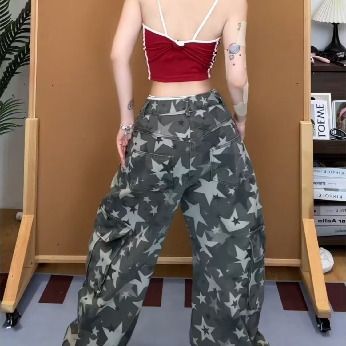Women's Camo Cargo Pants High  - đánh giá và giá Women'S Fashion Utility Pants