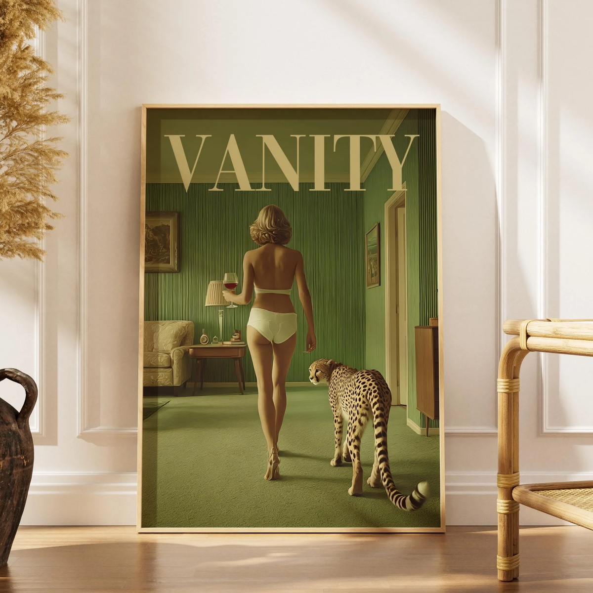 Vintage Woman with Cheetah Can - đánh giá và giá Women'S Fashion Magazine
