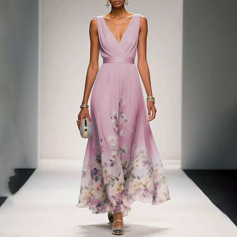 New Fashion Party Dresses Deep - đánh giá và giá Floral Summer Dress